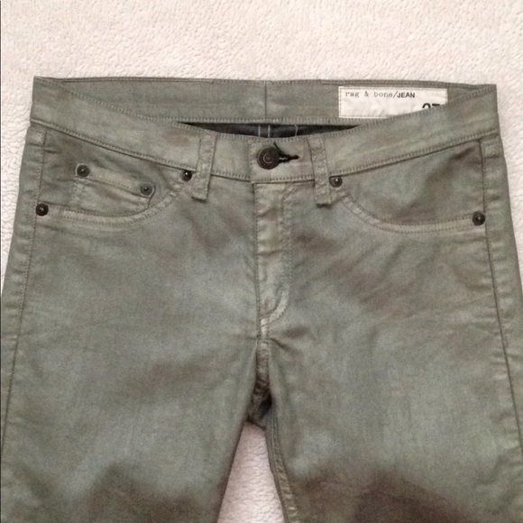 ๐HP X2๐Rag & Bone Metallic Coated Skinny Jeans - Picture 4 of 8